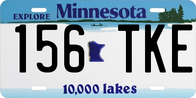 MN license plate 156TKE