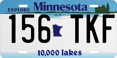 MN license plate 156TKF