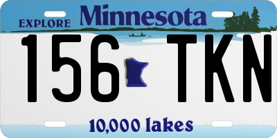 MN license plate 156TKN