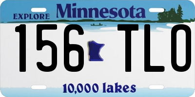 MN license plate 156TLO