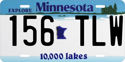 MN license plate 156TLW