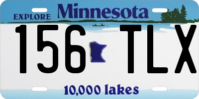 MN license plate 156TLX