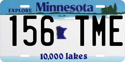 MN license plate 156TME