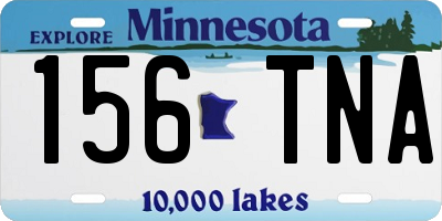 MN license plate 156TNA