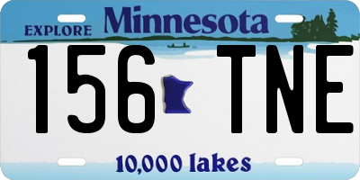 MN license plate 156TNE