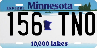 MN license plate 156TNO