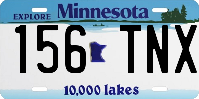 MN license plate 156TNX
