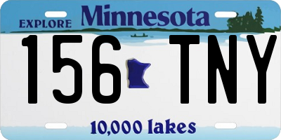 MN license plate 156TNY