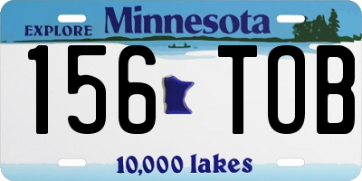 MN license plate 156TOB