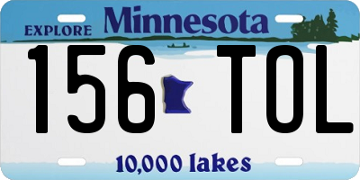 MN license plate 156TOL