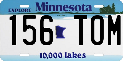 MN license plate 156TOM