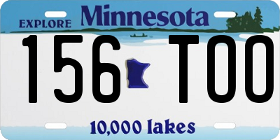 MN license plate 156TOO