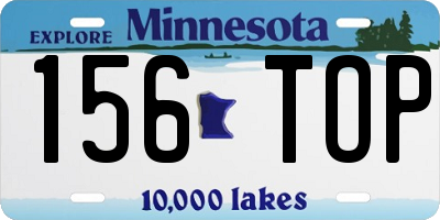 MN license plate 156TOP