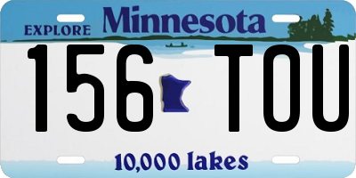 MN license plate 156TOU