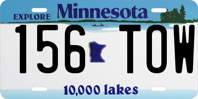 MN license plate 156TOW