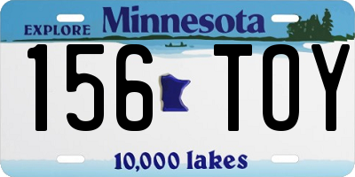 MN license plate 156TOY