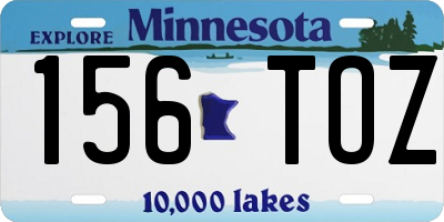 MN license plate 156TOZ
