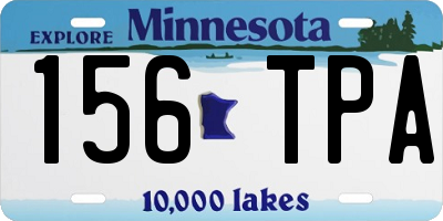 MN license plate 156TPA