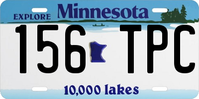 MN license plate 156TPC