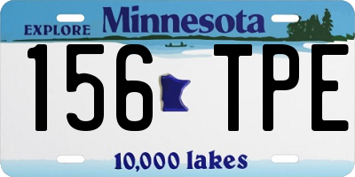 MN license plate 156TPE
