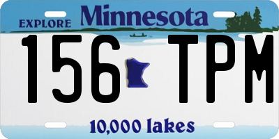 MN license plate 156TPM