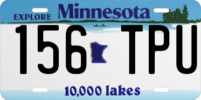 MN license plate 156TPU