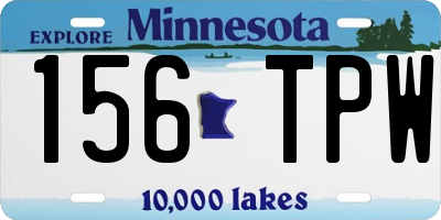 MN license plate 156TPW