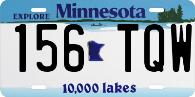 MN license plate 156TQW