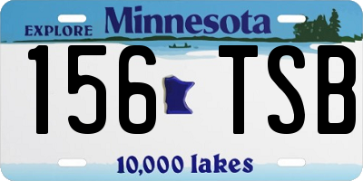 MN license plate 156TSB