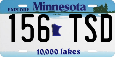 MN license plate 156TSD