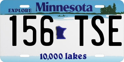 MN license plate 156TSE