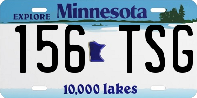 MN license plate 156TSG