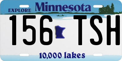 MN license plate 156TSH