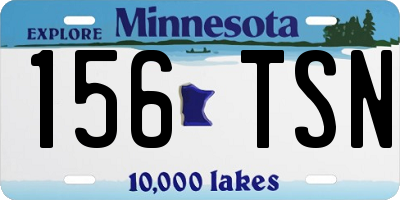 MN license plate 156TSN