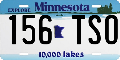 MN license plate 156TSO