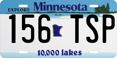 MN license plate 156TSP