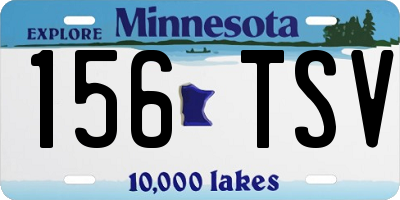 MN license plate 156TSV