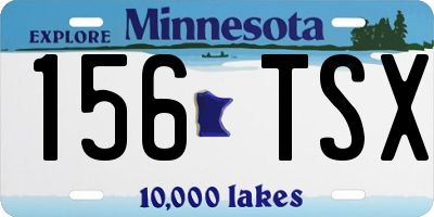 MN license plate 156TSX