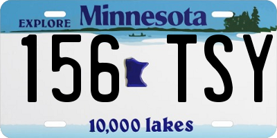 MN license plate 156TSY