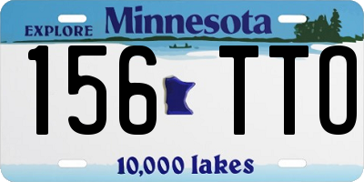 MN license plate 156TTO