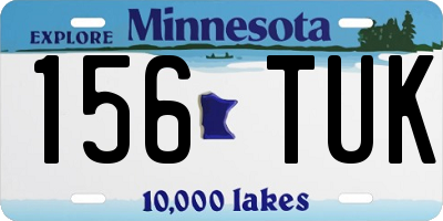 MN license plate 156TUK
