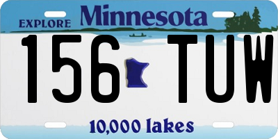 MN license plate 156TUW