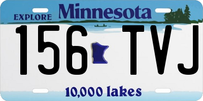 MN license plate 156TVJ