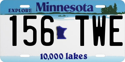 MN license plate 156TWE