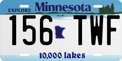MN license plate 156TWF