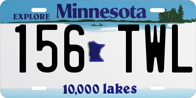 MN license plate 156TWL