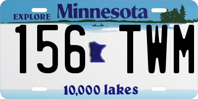 MN license plate 156TWM