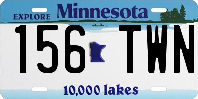 MN license plate 156TWN