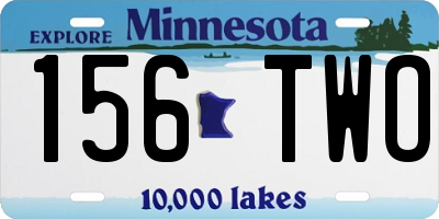 MN license plate 156TWO