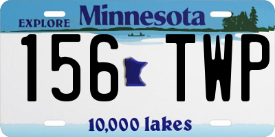 MN license plate 156TWP